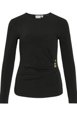 VIGENEA L/S BUCKLE TOP  SORT