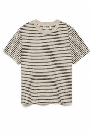 AWJADA NAIMA SS O-NECK T-SHIRT BIRCH/BLACK