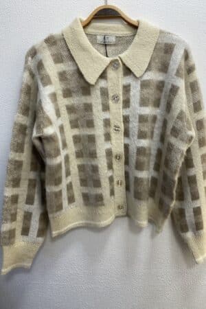 JDYPROMISE LIFE L/S COLLAR CAR WHITECAP GRAY