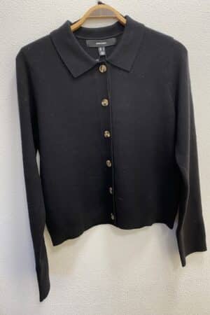 VMRILEY LS POLONECK CARDIGAN  SORT