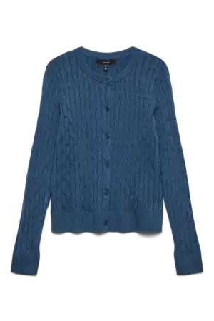 VMFANTASTIC LS O-NECK CABLE CA DARK BLUE DENIM