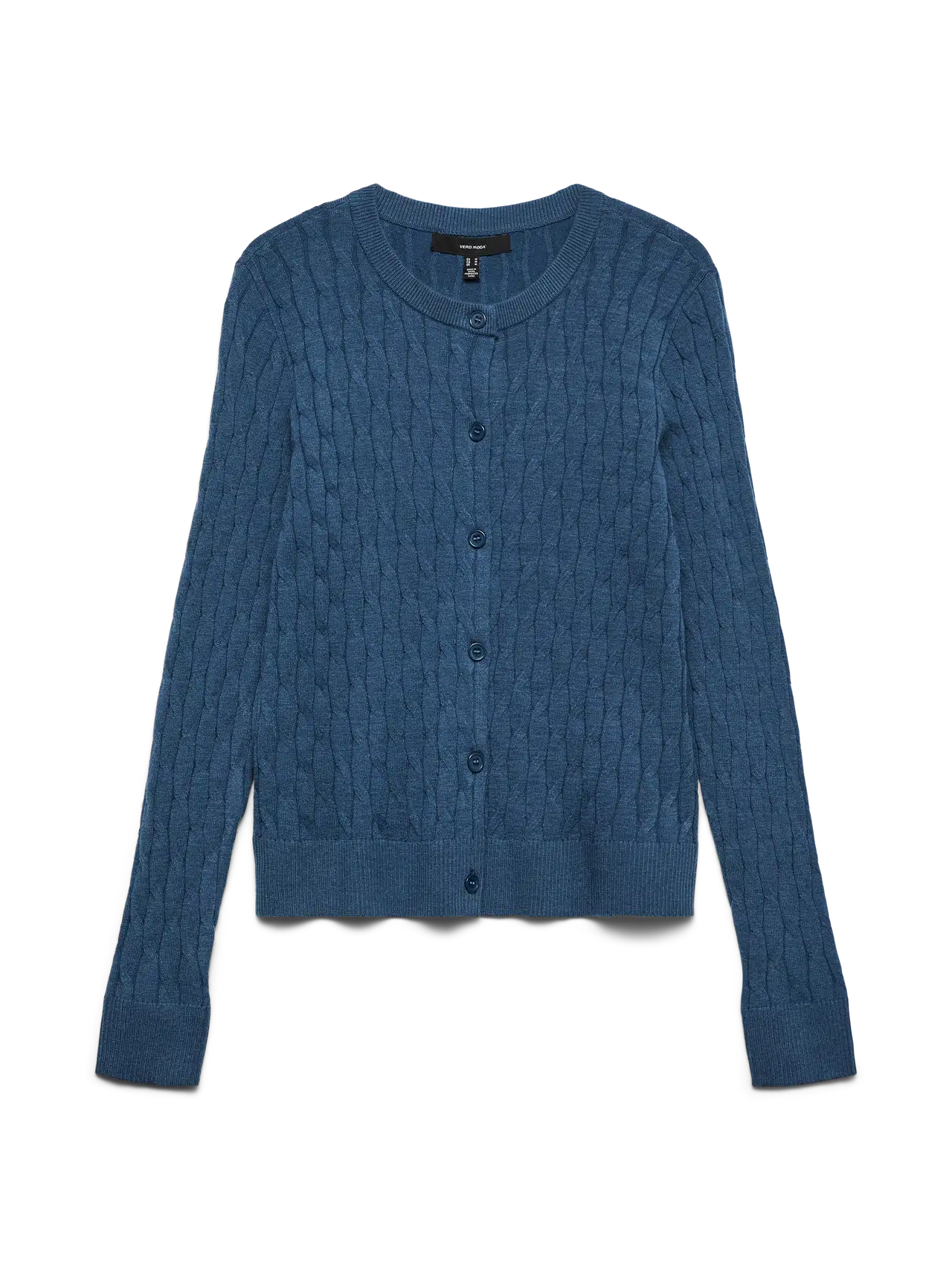 VMFANTASTIC LS O-NECK CABLE CA DARK BLUE DENIM