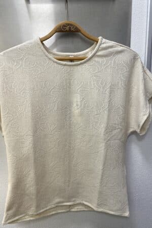 ONLVELMA S/S LOOSE O-NECK TOP BIRCH