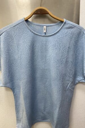 ONLVELMA S/S LOOSE O-NECK TOP CASHMERE BLUE