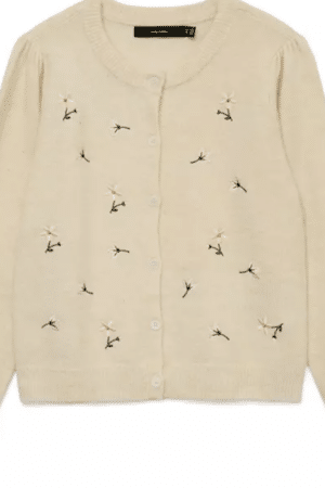 VMFIORELLA EMB LS O-NECK SHORT BIRCH