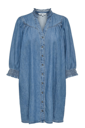 ONLRAYA 3/4 DRESS DNM AKM MEDIUM BLUE DENIM