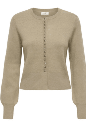 JDYPRIME LIFE L/S O-NECK BUTTO HUMUS