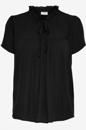 JDYLIMA LIFE S/S TOP WVN NOOS BLACK