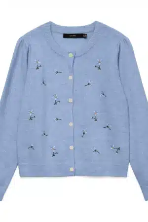 VMFIORELLA EMB LS O-NECK SHORT BRUNNERA BLUE