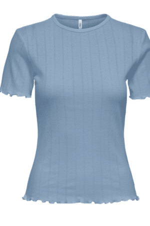 ONLTENNA O-NECK S/S TOP JRS NO SOFT CHAMBRAY