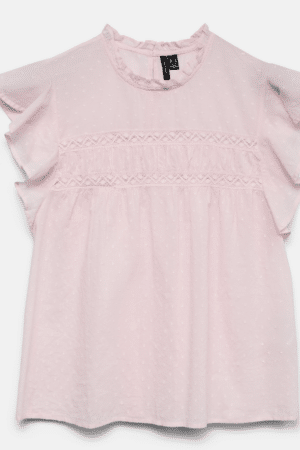VMTRINE SL LACE TOP WVN NOOS PINK