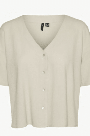VMMYMILO 2/4 V-NECK SHIRT SILVER LINING