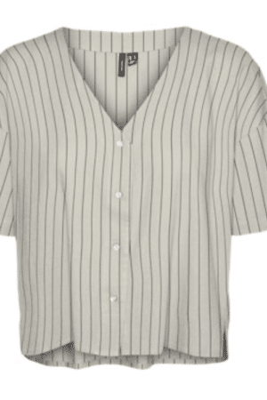 VMMYMILO 2/4 V-NECK SHIRT SILVER LINNING/ANJA OBSID