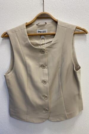 PCKAMIL FITTED VEST NOOS SILVER LINING
