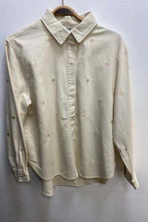 ONLVERA LS HEART DNM SHIRT GUA ECRU