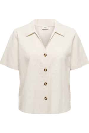 JDYMILAN LINEN S/S SHIRT OATMEAL