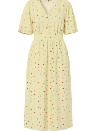 PCTALA SS MIDI DRESS  FRENCH VANILLA