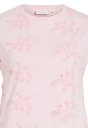 VINAYLA O-NECK SL TOP CHERRY BLOSSOM