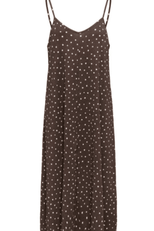 ONLMOLLY SL V-NECK DRESS JRS BRUN