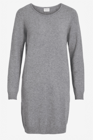 VIRIL L/S KNIT DRESS MEDIUM GREY MELANGE