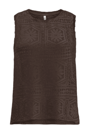 ONLLIAN LACE TANK TOP JRS  BRUN