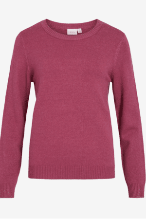 VIRIL O-NECK L/S KNIT TOP  FIJI FLOWER/DARK MELANG