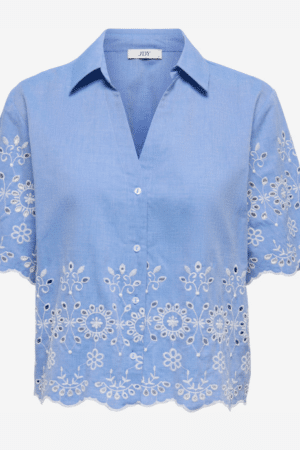 JDYMARINA 2/4 EMBROIDERY SHIRT BLUE BONNET