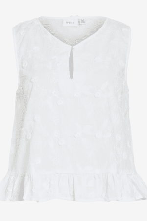 VISIMONE V-NECK SL TOP SNOW WHITE