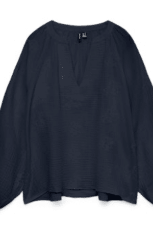 VMNATALI LS EMB TOP NOOS NAVY BLAZER