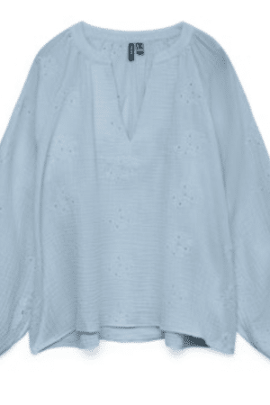VMNATALI LS EMB TOP NOOS CASHMERE BLUE
