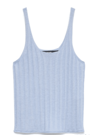 VMLULA LINEN SL O-NECK TOP NOO BRUNNERA BLUE