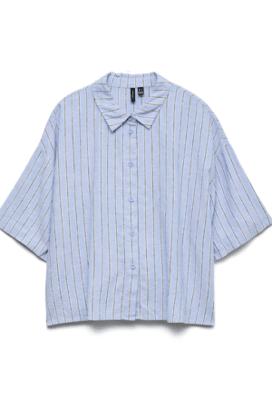 VMLINN 2/4 SHORT SHIRT WVN NOO CORNFLOWER BLUE