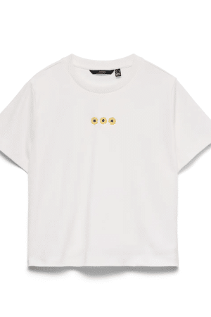 VMSARA METTE SS TOP BOX JRS NO SNOW WHITE/SUN FLOWER