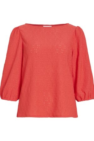 VIFRIMA BOAT NECK 3/4 TOP HIBISCUS