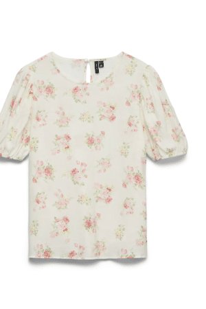 VMBELLA 2/4 O-NECK TOP PINK