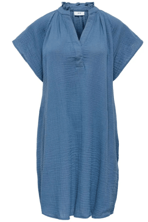 JDYTHEIS LIFE SS V-NECK DRESS VINTAGE INDIGO