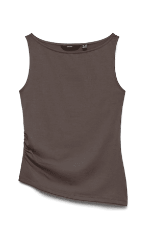 VMKIRA SL BOAT - NECK TOP JRS BRUN