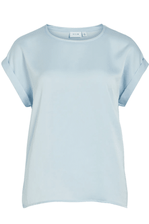 VIELLETTE S/S SATIN TOP NANTUCKET BREEZE