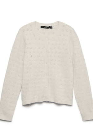 VMDOFFY STITCH LS O-NECK CARDI BIRCH