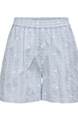 JDYFIA EMBROIDERY HW SHORTS  CASHMERE BLUE/SMALL WHITE