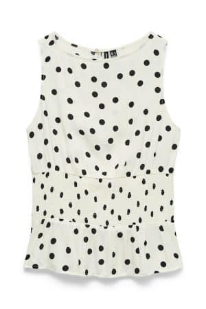 VMELISA SL SMOCK DETAIL TOP HVID