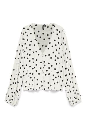 VMELISA LS V-NECK SNOW WHITE