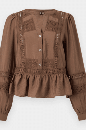 VMJULES LS TAPE TOP COCOA BROWN