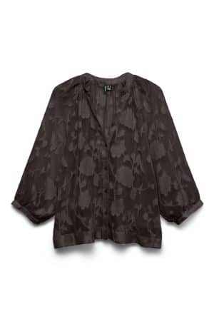 VMTHURSDAY 3/4 V-NECK SHIRT CHOCOLATE