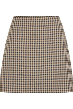 VIESMERALDA HW SHORT SKIRT COFFEE BEAN