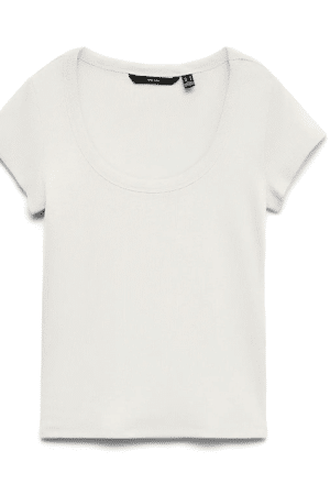 VMCHLOE CS SHORT U-NECK  SNOW WHITE