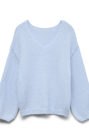 VMMAYBE LS 2 WAY V-NECK  CASHMERE BLUE