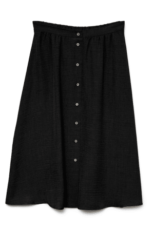 VMMELANEY HW BUTTON CALF SKIRT SORT