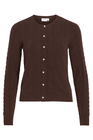 VIKERRY O-NECK L/S BABLE KNIT  COFFEE BEAN