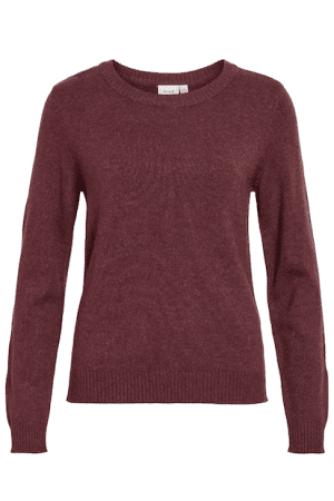 VIRIL O-NECK L/S KNIT TOP  PORT ROYALE